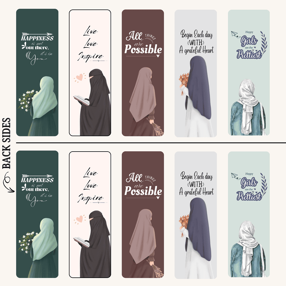 Islamic bookmarks pack of 5 1 Islamic bookmarks pack of 5