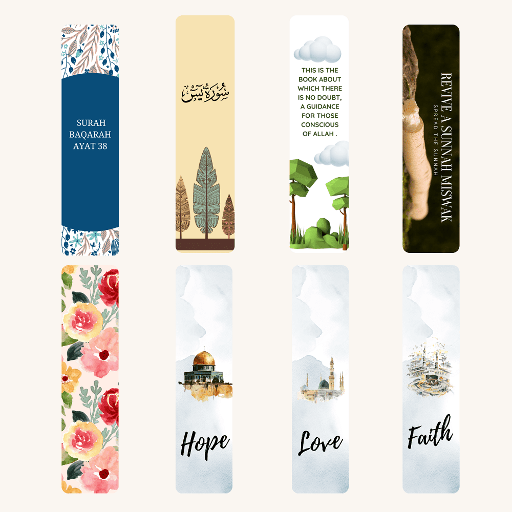 Islamic bookmarks pack of 8 1 Islamic bookmarks pack of 8 (3)